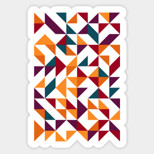 Creative Geometric Colourful Triangle Pattern #41 Sticker